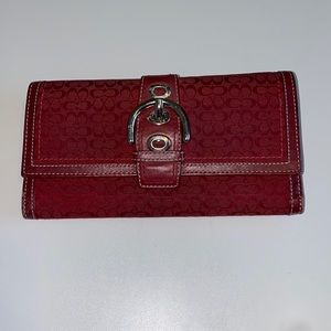 Coach Wallet- Burgundy/Deep Red